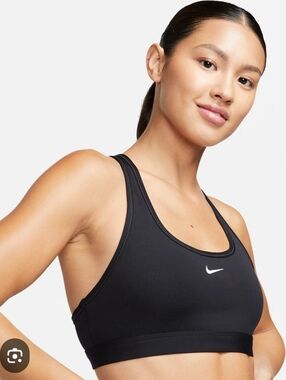 Nike sports bra quick dri fit black white Size S dri fit stretchy great …